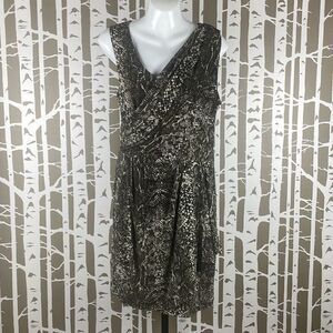 Calvin Klein Olive Green Snake Print Dress 10